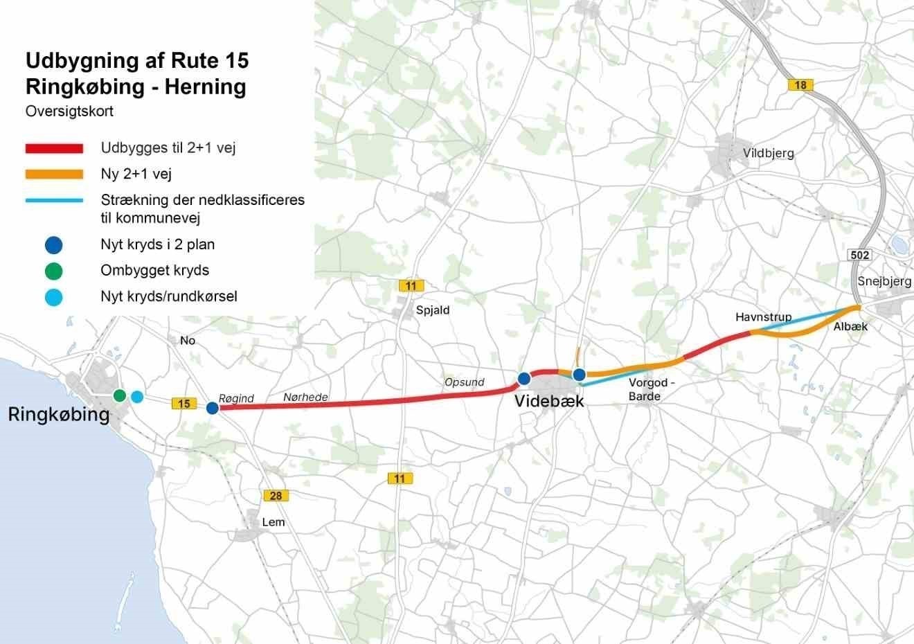 Udbygning af rute 15, Ringkøbing-Herning